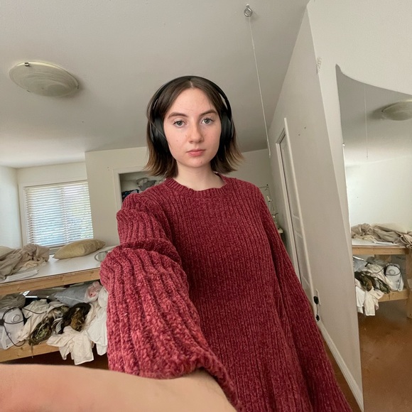 Jachs Girlfriend Cozy Berrytone Ribknit Sweater XXL - Picture 2 of 7